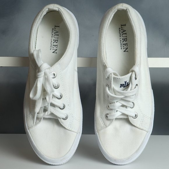 #16 Ralph Lauren - Jolie Ne Women’s White Shoes | Size 7B - Picture 4 of 9